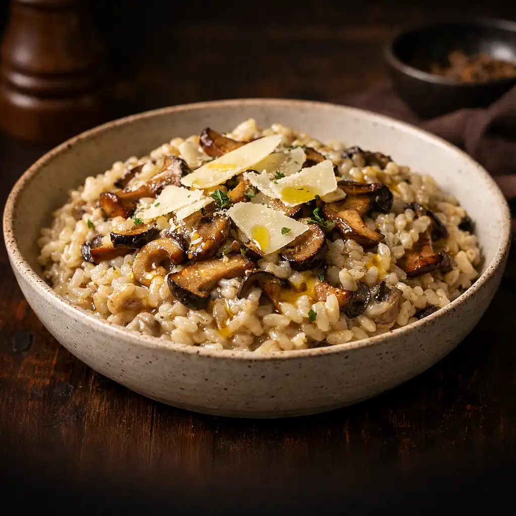 Kremowe risotto z leśnymi grzybami